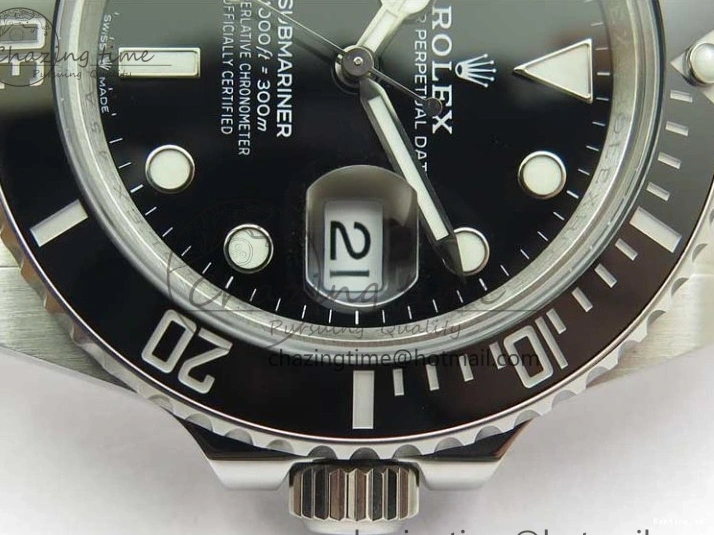 0102 Upgraded Submariner 41mm 126610 LN BP Maker Black Dial on SS Bracelet A 2592